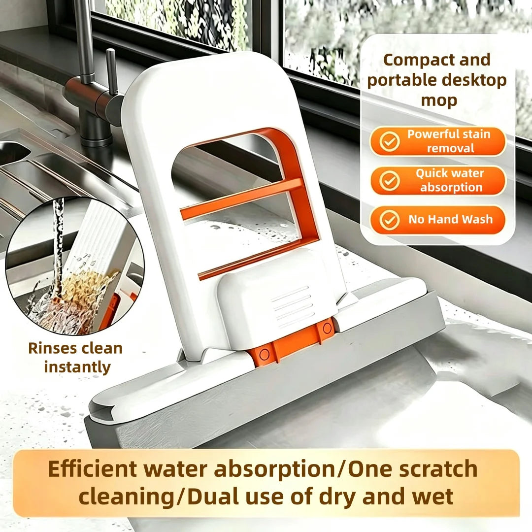 WiperPro™ Mini Self-Wringing Mop – Wet & Dry Cleaning Squeegee